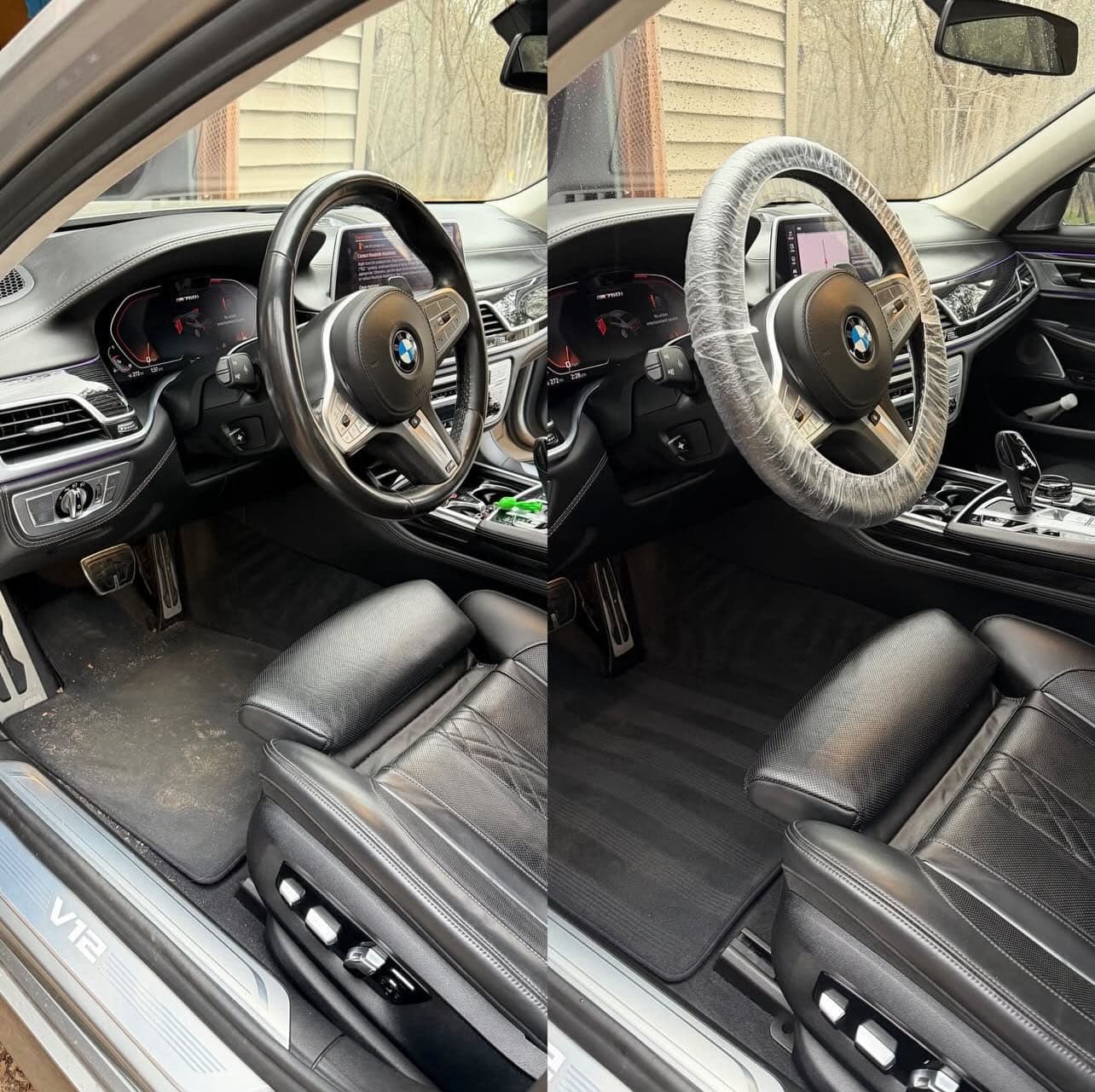 BMW 7 Series interior before and after